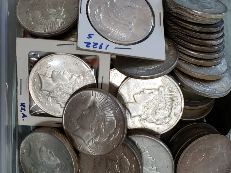Peace silver dollars at Apex Gold Silver Coin, Winston-Salem