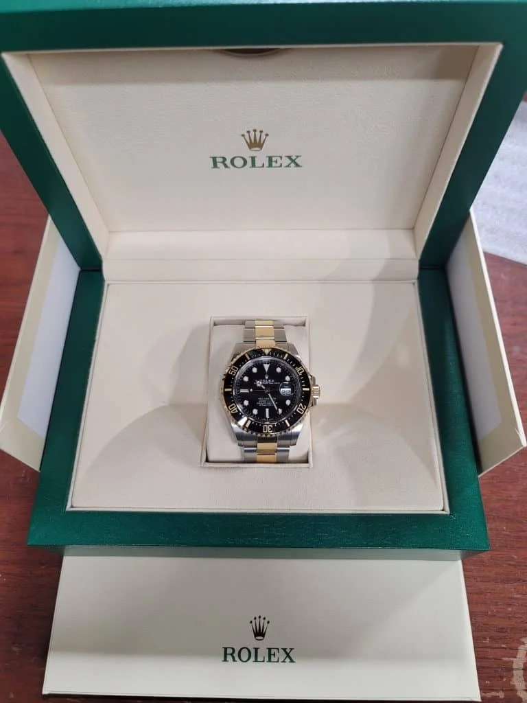 Watch display cases at our shop