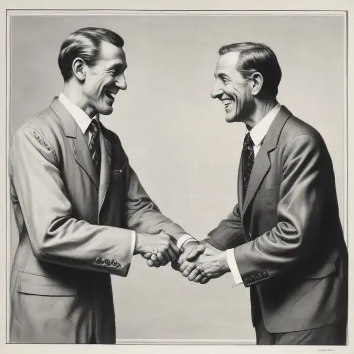 Handshake illustration, a simple and safe watch sale at our Winston-Salem shop